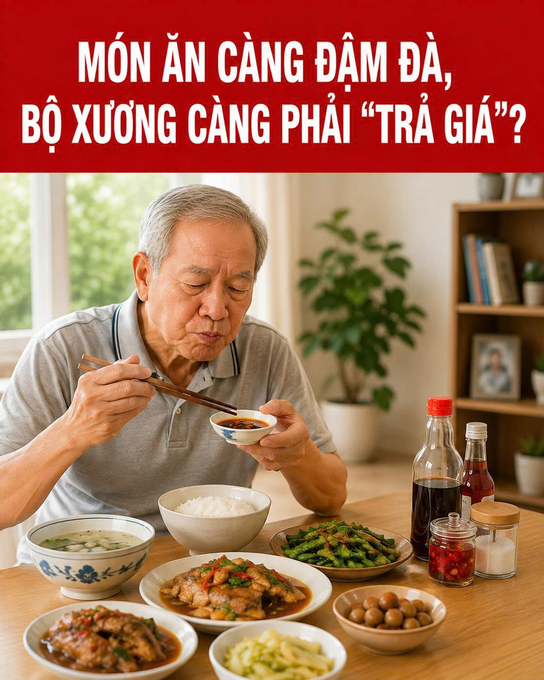 Món ăn càng đậm đà, bộ xương càng phải “trả giá”? Ăn mặn ảnh hưởng đến canxi thế nào?